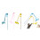 Chat Teaser baguette jouet interactif chat Teaser jouet-Jaune 4