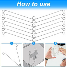 Spring-clip recessed lighting, stainless steel torsion spring recessed lighting accessories, recessed lampshade decorative set (20 pieces)