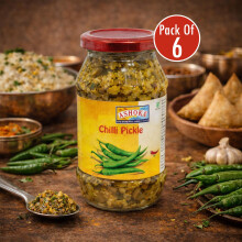 Ashoka Chilli Pickle 500g 6 Jars | Traditional Spicy Indian Pickle