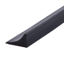 Flexible rubberplastic sealing strip, silicone water barrier for bathroom, 20 mm height, 30–100 cm length, multicolored (Black, 50cm) 50cm Black