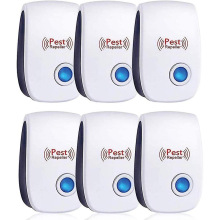 Ultraschall-Abwehrmittel, Ultraschall-Mäuseabwehrgerät, 6er-Pack, Ultraschall-Mäuse- und Rattenabwehrmittel, wirksam gegen Mäuse, Ratten, Fli