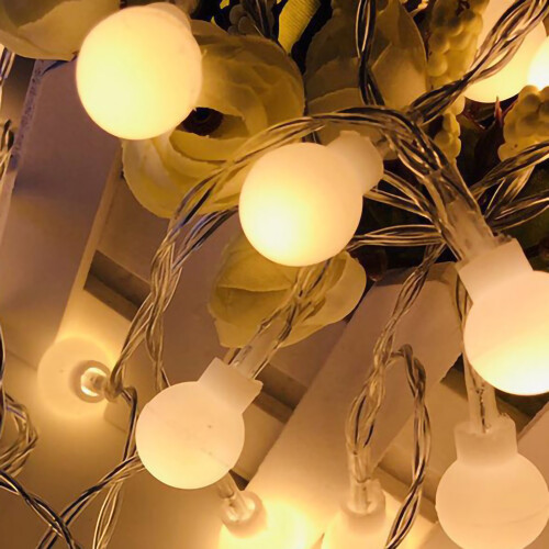 LED Starry Light Battery Powered Globe String Lights, Fairy Light with Remote Control Timer Function IP65 Waterproof Adjustable Lighting Modes Festive 2