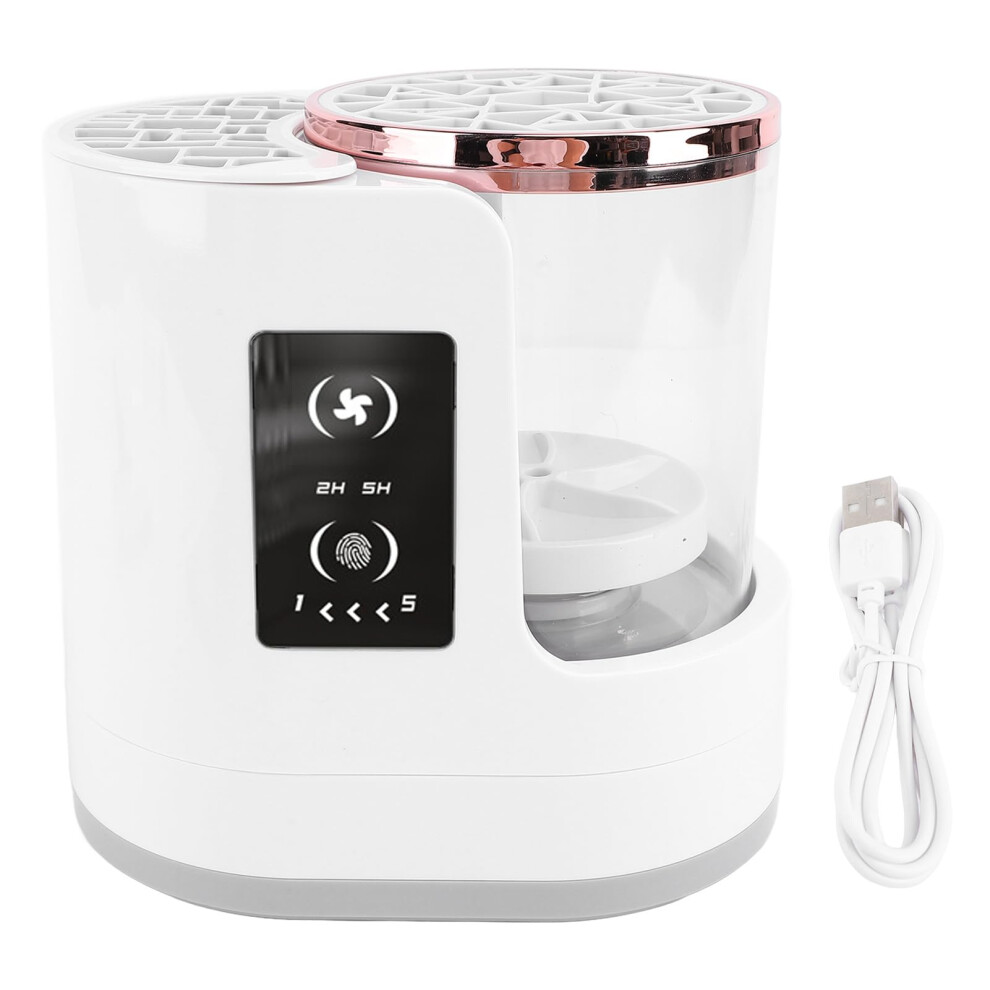 Automatic Makeup Brush Cleaner and Dryer Machine 850RPM with 2H 5H Timer for All Size Beauty Brushes