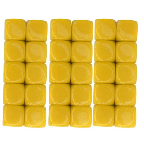Teaching Aid for Math Instruction, Blank Dice Set 16mm Smooth Surface Customizable Dice, Write On Game Lightweight and Durable Six Sided Dice Plastic 2