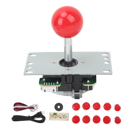 Joystick Arcade με φωτιζόμενα κουμπιά LED, Γνήσιο Joystick Zero Delay για παιχνίδια Arcade, Συμβατό με