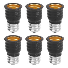 Kit adattatore, convertitore da portalampada E12 a E14, resistente alle alte temperature e ignifugo, ideale per lampadine tradizionali e LED/CFL, 6