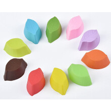 Silicone Cupcake Baking Molds Set of 10, 3cm Reusable Muffin Cups for Kitchen Baking (Random Color)