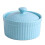 Porcelain Baking Dish Ramekins with Lid Mini Casserole for Custard Appetizer Dips Blue 1