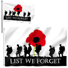 Red Poppy Memorial Flag, Weather Resistance Fade Resistant Colors for Year-Round Display, Honoring the Fallen with Style