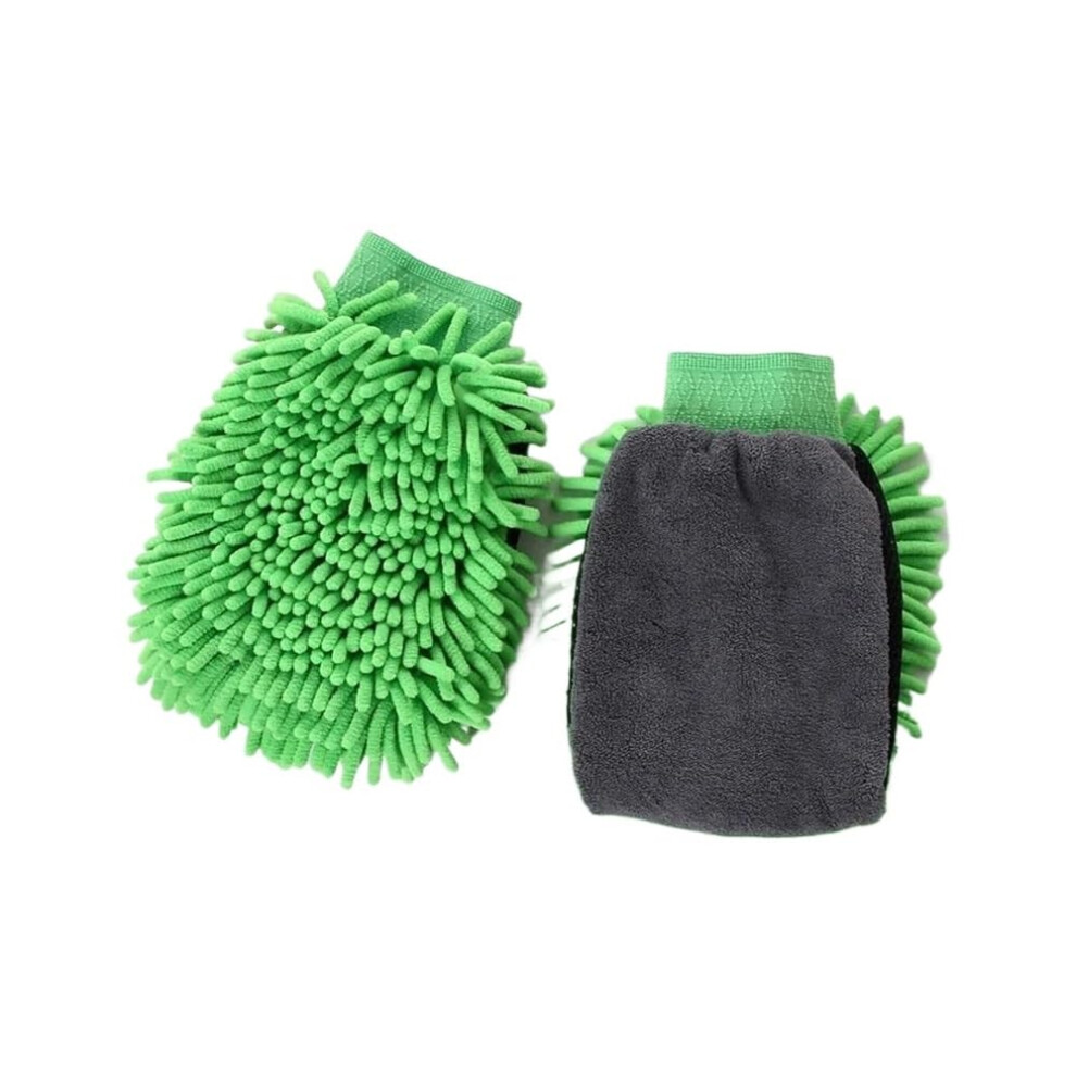 Microfiber Car Wash Gloves With Chenille Waterproof Mitt And Soft Mesh Back For Detailing And Waxing 9119770459978