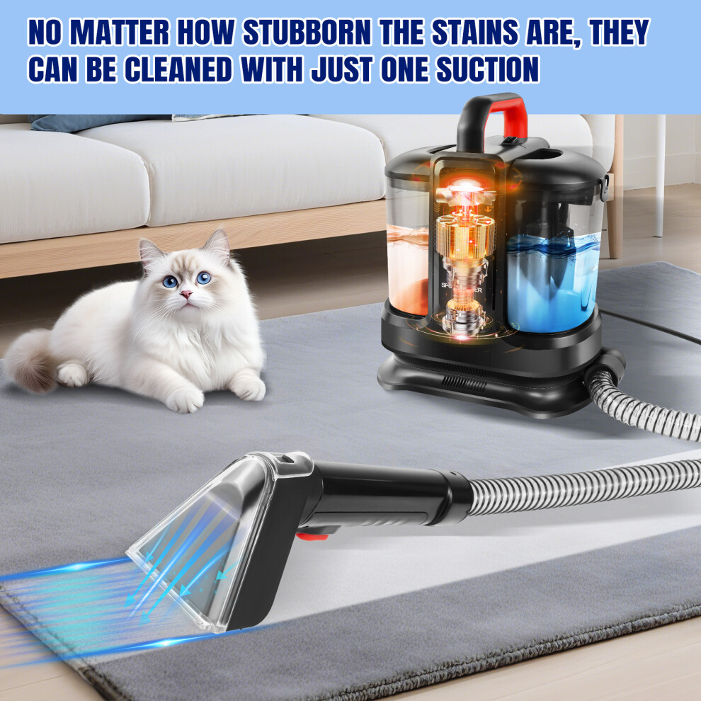 Youseahome Portable Carpet Cleaner, Handheld 3000W Upholstery Spot Cleaner Washer Machine For Car Interior, Stairs, Carpet, Pet Stains And Multi-Surface Cleaning