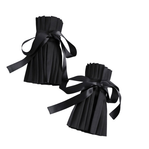Detachable Collar Cover Soft Cotton False Collar-Black cuffs