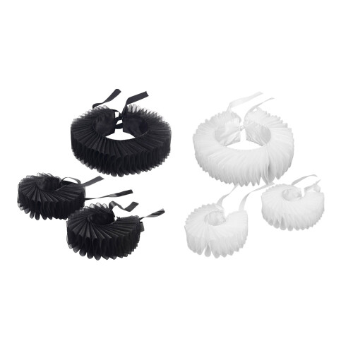 Women Ruff Collar Decorative Wristband False Collar Lapel-White 1