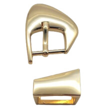 Versatile Alloys Pin Buckle for Belts-light gold 15mm