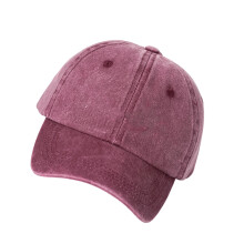 Cool Snapbacks Hat Wash Fabric Baseball Hat For-Burgundy