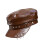 Gothic PU Leather Beret Hat vintage Unisex Design-brown 1