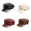 Gothic PU Leather Beret Hat vintage Unisex Design-brown 2
