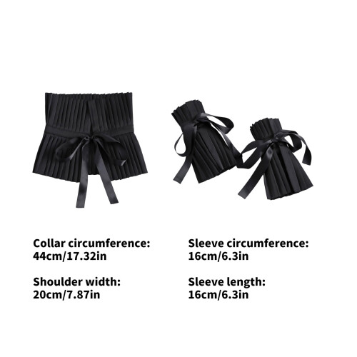 Comfortable Detachable False Collar Cover Easy To-Black collar 2