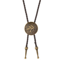 Fashionable Bolo Tie Mature Star Pendant Adjustable PU-Bronze