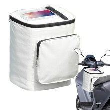 Gnrique Bicycle Handbag, Front Tube, Saddle Organiser, Oxford Fabric, 6 kg, 25 x 18 x 30 cm White