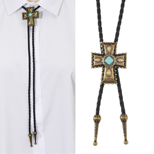Classical Golden And PU Leather Necklace-Ancient bronze 2