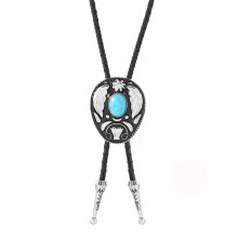 Unique Handmade Braided Stone Bolo Tie Cowboy Necktie-Bronze