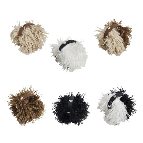 Foldable Winter Plush Earmuffs With Metal Star-Deep khaki 1