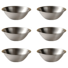 6 Stück Edelstahl-Dessertschalen, Dessertbecher,-Silber XL