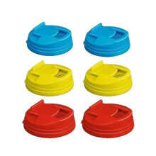 Reusable Soda Can Lids Leakproof 2.4' BPA Plastic Covers for Outdoor Camping BBQ Beach, Set of 6