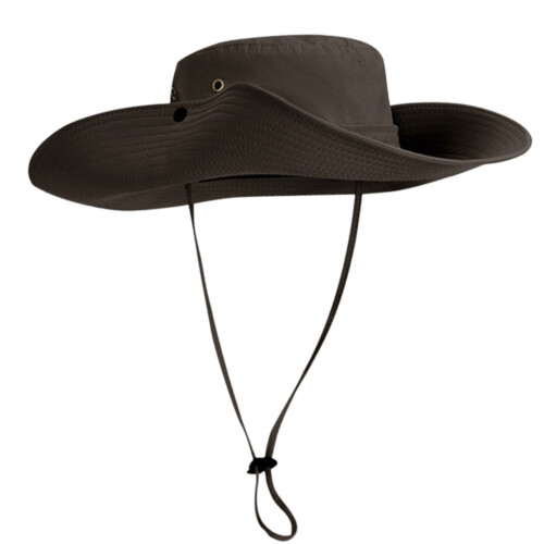 Sun Hat Wide Brimmed Lightweight Foldable For-Coffee color