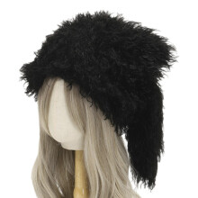 Plush Fabric Winter Hat For Men Women Comfortable-Black