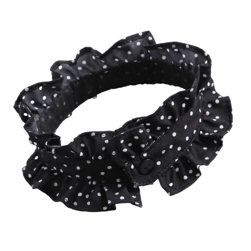 Spring  Lace Trim Detachable Collar  Ruffle Layered-Polka dots