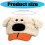 Cute Puppy Baseball Cap Winter Beanies Soft Head-White 3