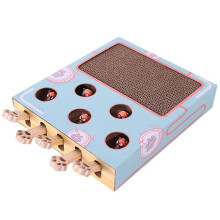 Cat Scratcher Pad A Mole Game Corrugated Sheet Scratching Cardboard Pet Kitten Entertainment For Indoor Play