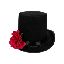 Traditional Rose President Hat Fabric For Trendy Outfit-Red
