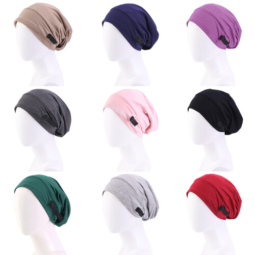 Modifiable Weave Hat Concealed Clip Cotton Elastane-Camel Color 1