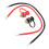 250A Copper Battery Terminal Connectors 3/8in Stud Red Black 16