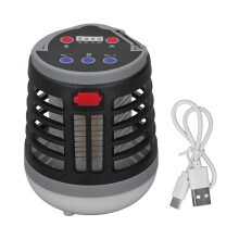 Campinglamp, waterdichte oplaadbare muggenverdelger, insectenverdelger, draagbaar, USB-opladen, automatische aan/uit-functie, 360 graden dicht