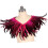 Natural Feather Cape Cloak Lightweight Elegant Design-Rose Red 1