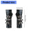 Punk Fingerless Gloves Breathable PU Leather Adjustable-Black 3