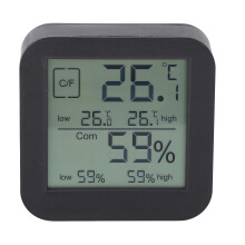 Digitales Thermometer-Hygrometer-Timer, ABS, 2AAA