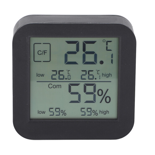 Digitales Thermometer-Hygrometer-Timer, ABS, 2AAA