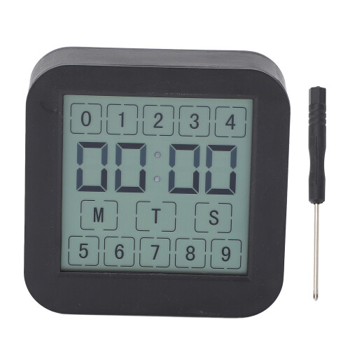 Digitales Thermometer-Hygrometer-Timer, ABS, 2AAA 1