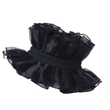 Elegant Ruffle Lace Collar Medieval Colonial Chokers Detachable