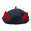 Devil Horn Beret Hat Winter Brimless Warm-Black red horn 1