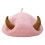 Thick Warm Devil Horn Beret Hat Wool Winter Hat-Pink khaki horn 1