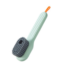 Soap Dispenser Shoe Cleaning Brush with Long Handle and Scrub Bristles for Bathroom and Travel