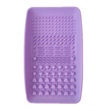 Silicone Makeup Brush Cleaning Pad with Textured Surface for Cosmetic Brush Washing and Care