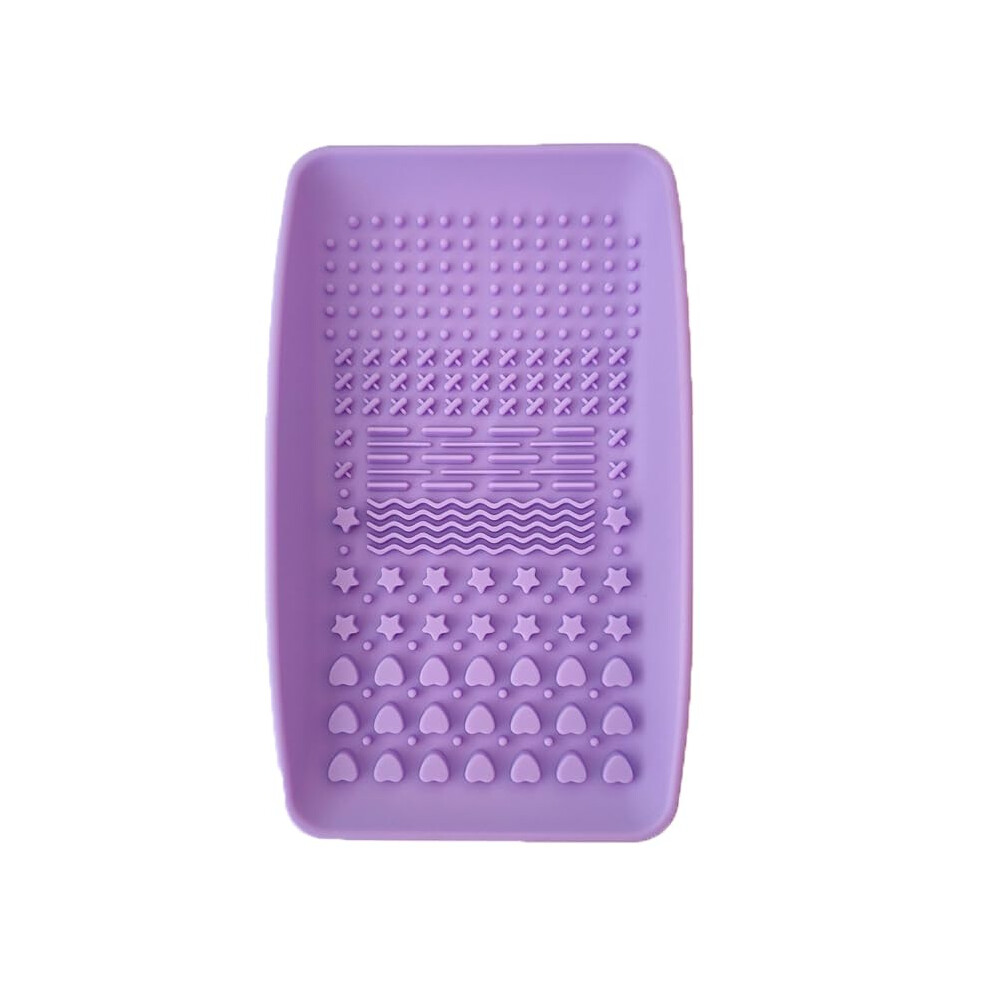 Silicone Makeup Brush Cleaning Pad with Textured Surface for Cosmetic Brush Washing and Care