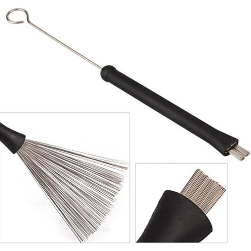 Retractable Steel Wire Drum Brushes 32cm with Plastic Handle for Jazz Percussion Playing 2